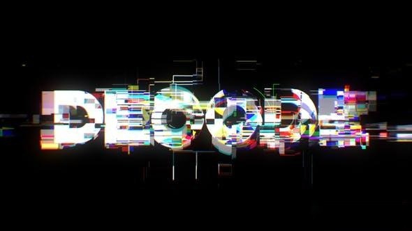 Videohive Decode Glitch Opener Logo Stings template preview