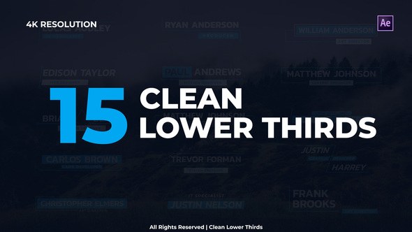 Videohive Clean Lower Thirds 30077518 Titles template preview