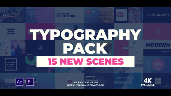 Typography Pack Video Displays template preview