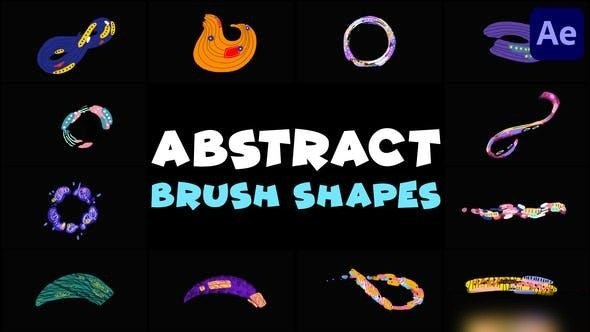 Videohive Brush Abstract Colorful Shapes | After Effects Openers template preview