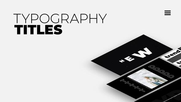 Videohive Typography Titles | After Effects 57591467 Titles template preview