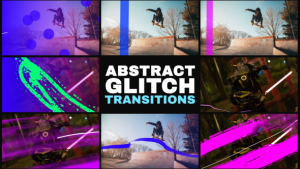 Videohive Abstract Grunge Glitch Seamless Transitions | After Effects 59358737 Elements template preview