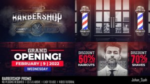 Videohive Barbershop Promo Video Displays template preview