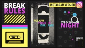 Videohive Own the night Instagram version Openers template preview