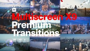Premium Transitions Multiscreen X9 for Premiere Pro Premiere Pro template preview