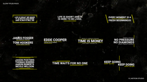 Videohive Glow Titles Titles template preview