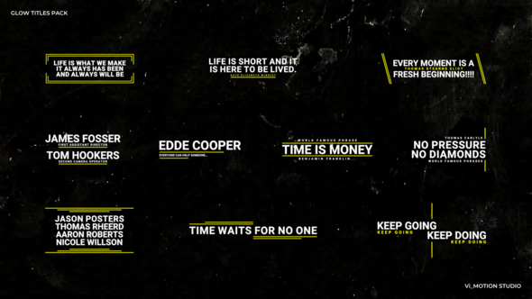 Videohive Glow Titles Titles template preview
