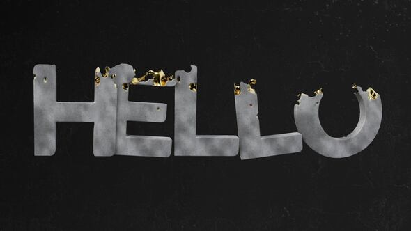 Videohive 3D Gold Concrete Type Titles template preview