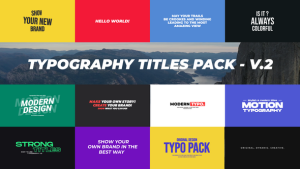 Videohive Typography Titles Pack / AE 52217275 Titles template preview