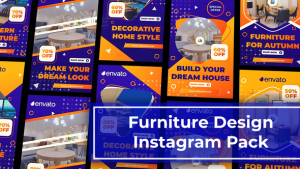 Videohive Furniture Design Instagram Story Reel Product Promo template preview