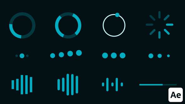 Videohive Spinners & Loading Indicators Elements template preview