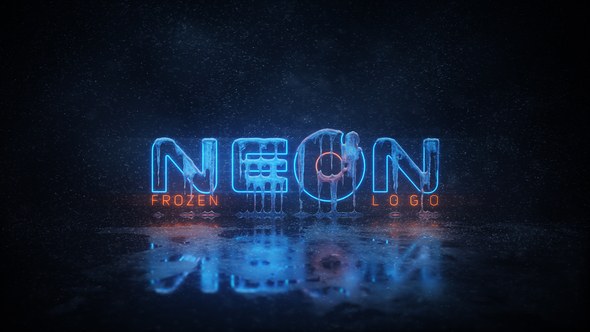 Videohive Frozen Neon Logo Logo Stings template preview