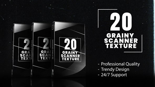 Videohive 20-Grainy Scanner Backgrounds Dirty Textures & Scratched Pack Elements template preview