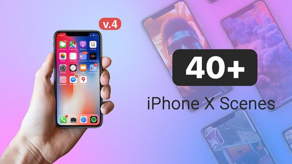 Phone X - 11, 12 Pro Max // App Promo Kit Video Displays template preview