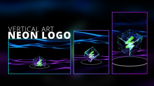 Videohive Neon Logo Vertical Art Logo Stings template preview