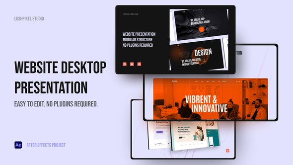 Videohive Website Desktop Presentation Product Promo template preview