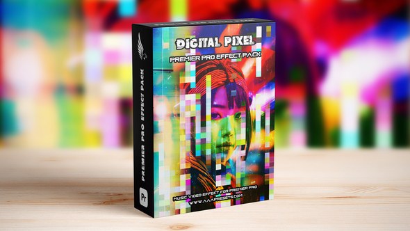 Digital Pixel Noise Glitch Error Effect for Premiere Pro Premiere Pro template preview