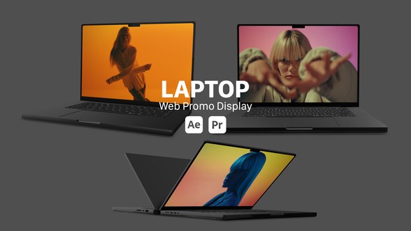 Videohive 3D Laptop Display Web Promo Product Promo template preview