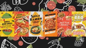 Videohive Food Vertical Posters Pack Product Promo template preview