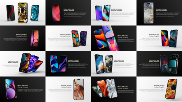 Videohive Phone 16 Pro Max Mockup Product Promo template preview