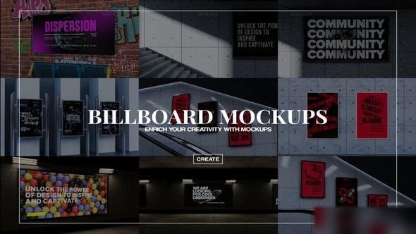 Videohive Billboard Mockups Promo Video Displays template preview