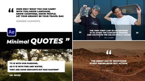 Videohive Minimal Animated Quotes Titles template preview