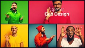 Multiscreen Grid Slides Openers template preview