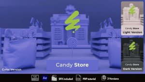 Videohive Candy Shop Intro Logo Stings template preview