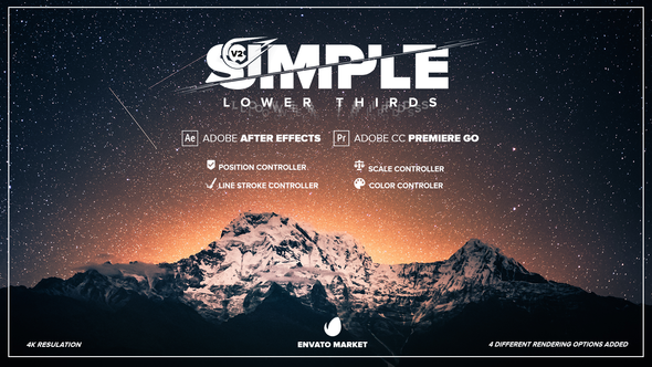 Videohive Simple Lower Thirds 19872247 Titles template preview