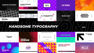 Videohive Handsome Typorgaphy Pack Titles template preview