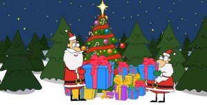 Videohive Santa is Opening a Present Openers template preview