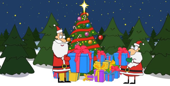 Videohive Santa is Opening a Present Openers template preview