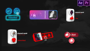 Videohive Youtube Trendy Subscribe Elements Titles template preview