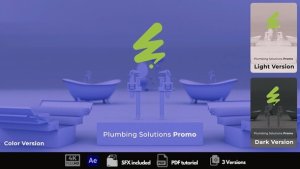 Videohive Plumbing Solutions Promo Openers template preview