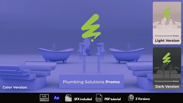 Videohive Plumbing Solutions Promo Openers template preview