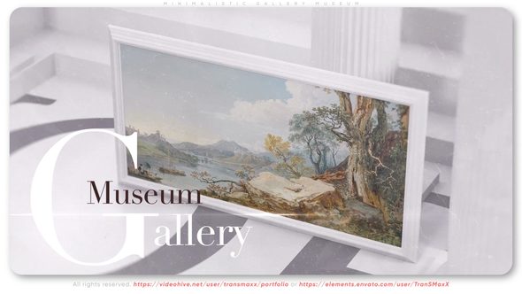 Videohive Minimalistic Gallery Museum Video Displays template preview