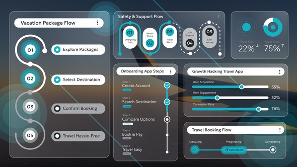 Videohive UI Glass Infographic Infographics template preview