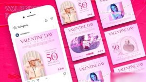 Videohive Valentine Social Media Instagram Openers template preview
