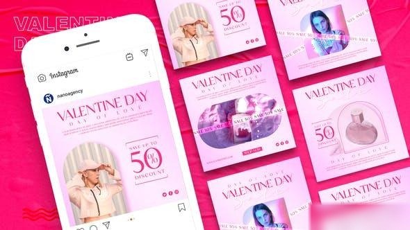 Videohive Valentine Social Media Instagram Openers template preview