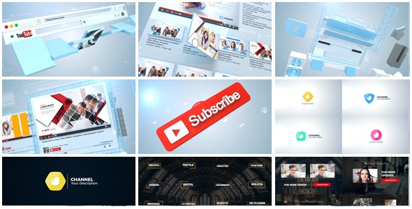 Videohive Creative Youtube Pack Broadcast-packages template preview
