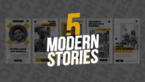 Videohive 5 Modern Stories Product Promo template preview