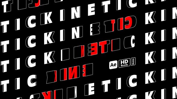 Videohive 3D Kinetic Titles Titles template preview