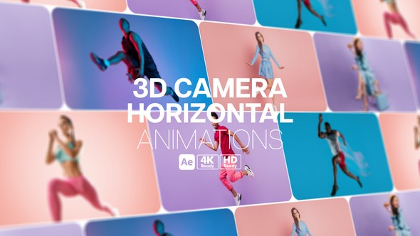 Videohive 3D Camera Horizontal Animations Video Displays template preview