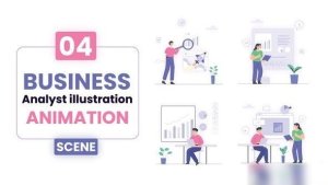 Videohive Business Analytics Illustration Scene Elements template preview
