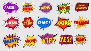 Videohive Modern Clean Comic Bubbles Elements template preview