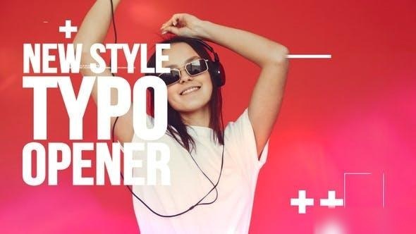 Videohive New Style Typo Opener Openers template preview