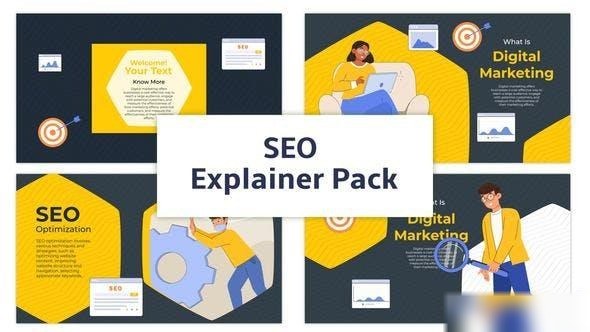 Videohive Digital Marketing SEO Explainer Animation Scene Pack Elements template preview