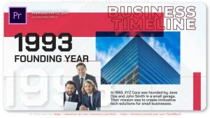 Business Timeline Presentation Premiere Pro template preview