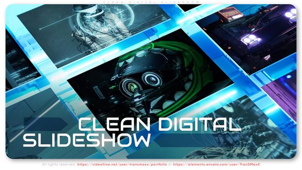 Videohive Clean Digital Slideshow Video Displays template preview