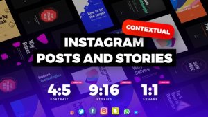 Videohive 30 Contextual Marketing Instagram Stories and Posts Product Promo template preview